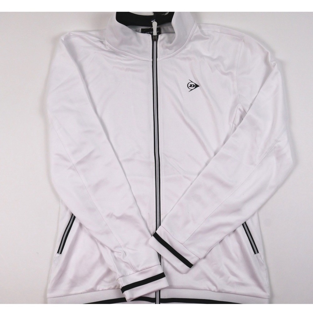 Dunlop Club Ladies Knitted Jacket White Solid Large NWT